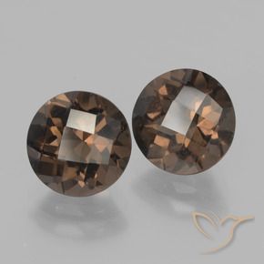 3.64 ct natürliche dunkelbraun Rauchquarz-Edelsteine, Runden, VS