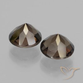 3.64 ct natürliche dunkelbraun Rauchquarz-Edelsteine, Runden, VS