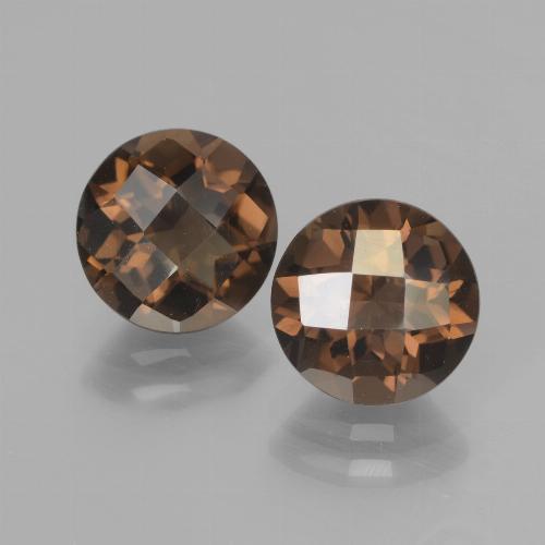 3,60 ct natürliche brauner Rauchquarz-Edelsteine, Rundschliff, VVS-VS