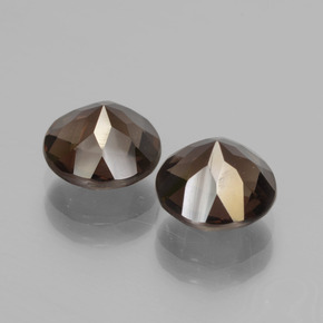 3,60 ct natürliche brauner Rauchquarz-Edelsteine, Rundschliff, VVS-VS