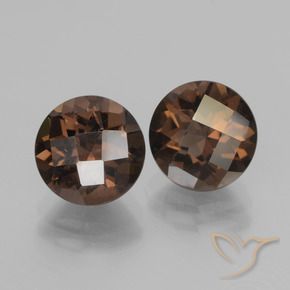 3.70 ct natürliche Hickory Braun Rauchquarz-Edelsteine, Runden, VS