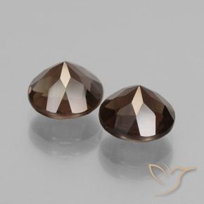 3.70 ct natürliche Hickory Braun Rauchquarz-Edelsteine, Runden, VS