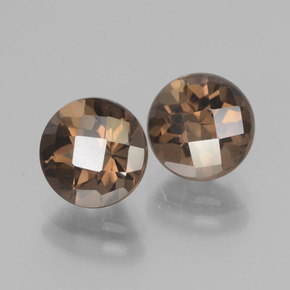 4.01 ct natürliche Braun Rauchquarz-Edelsteine, Rund Schliff, VVS-VS