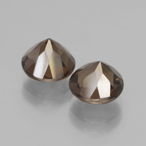 4.01 ct natürliche Braun Rauchquarz-Edelsteine, Rund Schliff, VVS-VS