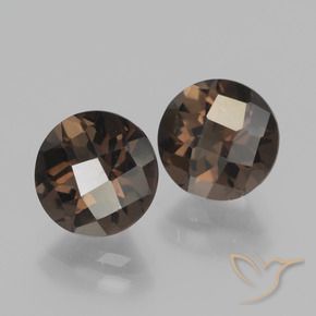 3.83 ct natürliche Hickory Braun Rauchquarz-Edelsteine, Runden, VVS-VS