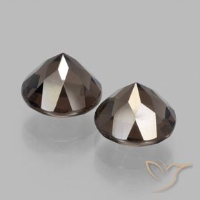 3.83 ct natürliche Hickory Braun Rauchquarz-Edelsteine, Runden, VVS-VS