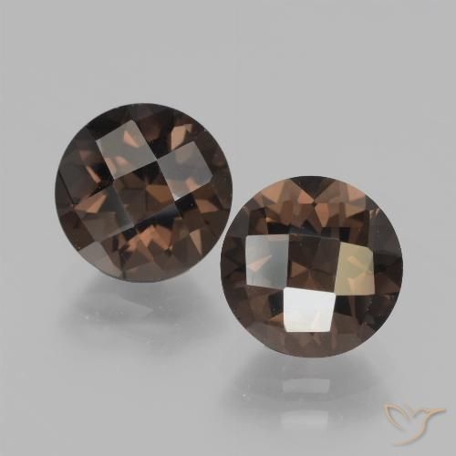 3,71 ct natürliche brauner Rauchquarz-Edelsteine, Rundschliff, VVS-VS