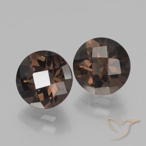 3,71 ct natürliche brauner Rauchquarz-Edelsteine, Rundschliff, VVS-VS