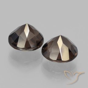 3,71 ct natürliche brauner Rauchquarz-Edelsteine, Rundschliff, VVS-VS