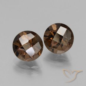 4.05 ct natürliche Hickory Braun Rauchquarz-Edelsteine, Runden, VS