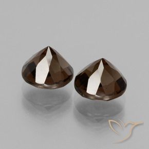 4.05 ct natürliche Hickory Braun Rauchquarz-Edelsteine, Runden, VS