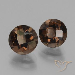 3,66 ct natürliche Hickory Braun Rauchquarz-Edelsteine, Rund Schliff, VVS-VS