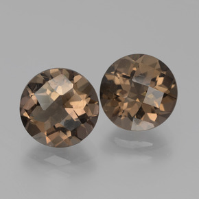 3.72 ct natürliche Hickory Braun Rauchquarz-Edelsteine, Rund Schliff, VS