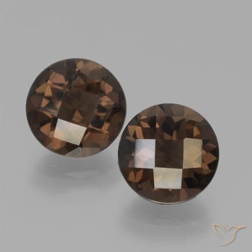 3,70 ct natürliche brauner Rauchquarz-Edelsteine, Rundschliff, VVS