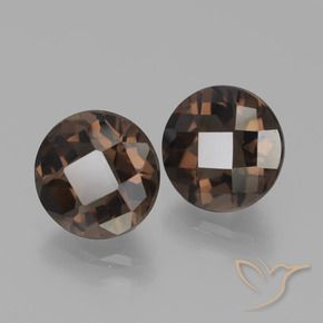 3,70 ct natürliche brauner Rauchquarz-Edelsteine, Rundschliff, VVS