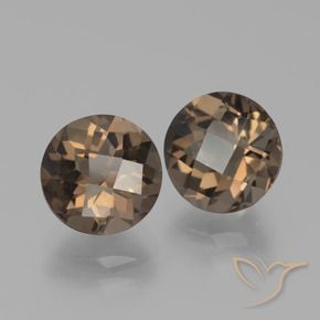 3.90 ct natürliche Mittel braun Rauchquarz-Edelsteine, Runden, VVS-VS