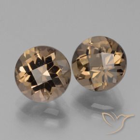 3.92 ct natürliche Warmes Braun Rauchquarz-Edelsteine, Runden, VVS-VS