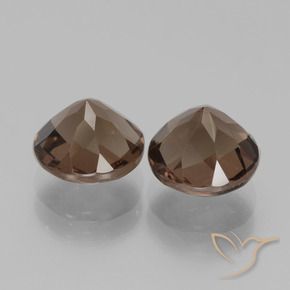 3.88 ct natürliche Mittel braun Rauchquarz-Edelsteine, Runden, VVS-VS