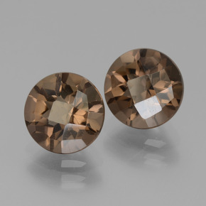 3.59 ct natürliche Braun Rauchquarz-Edelsteine, Rund Schliff, VVS-VS