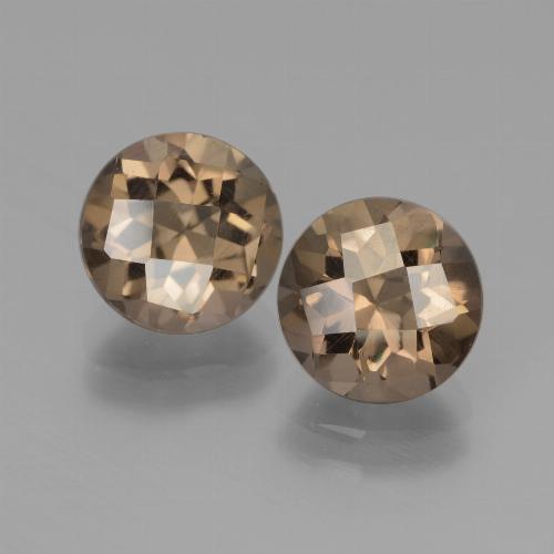3,52 ct natürliche brauner Rauchquarz-Edelsteine, Rundschliff, VS