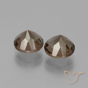 3.60 ct natürliche Schokoladenbraun Rauchquarz-Edelsteine, Runden, VVS-VS