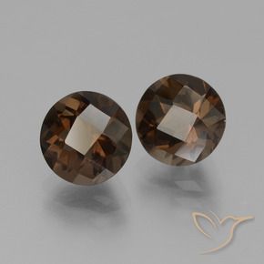 3.58 ct natürliche dunkelbraun Rauchquarz-Edelsteine, Runden, VVS-VS