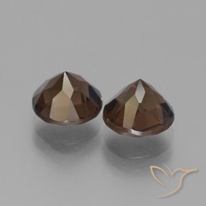 3.58 ct natürliche dunkelbraun Rauchquarz-Edelsteine, Runden, VVS-VS