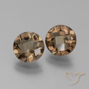 3.27 ct natürliche Schokoladenbraun Rauchquarz-Edelsteine, Runden, VVS-VS