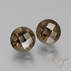 3.99 ct natürliche Warmes Braun Rauchquarz-Edelsteine, Runden, VS