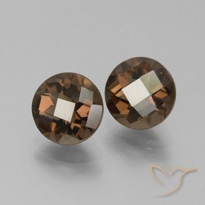 3.58 ct natürliche dunkelbraun Rauchquarz-Edelsteine, Runden, VS