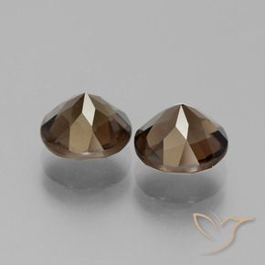 3.58 ct natürliche dunkelbraun Rauchquarz-Edelsteine, Runden, VS