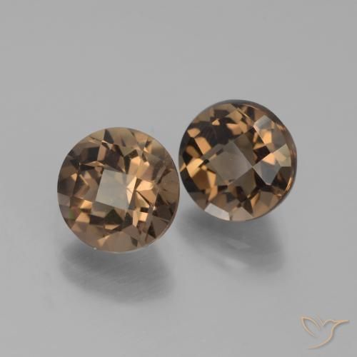 3.85 ct natürliche Schokoladenbraun Rauchquarz-Edelsteine, Runden, VVS-VS