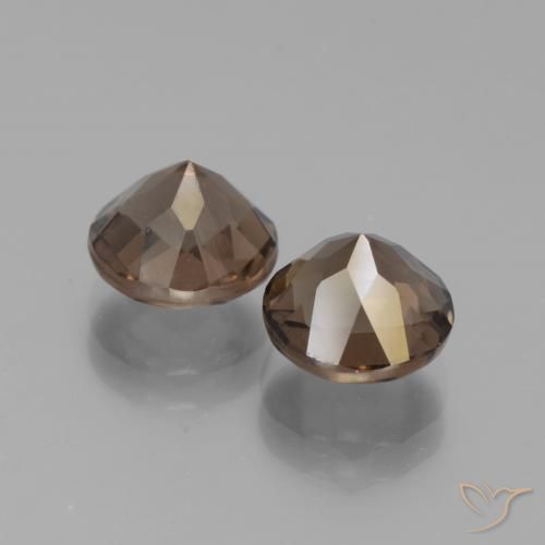 3.85 ct natürliche Schokoladenbraun Rauchquarz-Edelsteine, Runden, VVS-VS