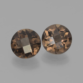 3,65 ct natürliche brauner Rauchquarz-Edelsteine, Rundschliff, VS