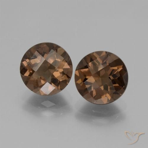 3,66 ct natürliche brauner Rauchquarz-Edelsteine, Rundschliff, VS