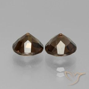 3.42 ct natürliche Hickory Braun Rauchquarz-Edelsteine, Runden, VS