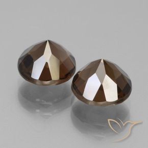 3.76 ct natürliche Hickory Braun Rauchquarz-Edelsteine, Runden, VS