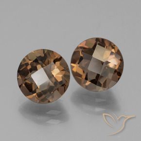 3.95 ct natürliche Hickory Braun Rauchquarz-Edelsteine, Runden, VS