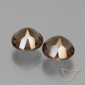 3.95 ct natürliche Hickory Braun Rauchquarz-Edelsteine, Runden, VS