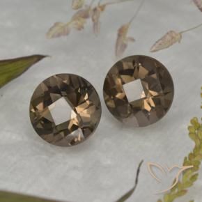 3.81 ct natürliche Warmes Braun Rauchquarz-Edelsteine, Runden, VS