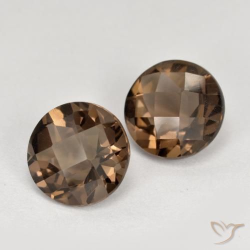 3.40 ct natürliche Mittel braun Rauchquarz-Edelsteine, Runden, VS