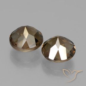 3.37 ct natürliche Lebkuchen braun Rauchquarz-Edelsteine, Runden, VS