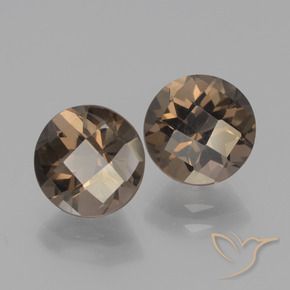 3.70 ct natürliche Mittel-Dunkelbraun Rauchquarz-Edelsteine, Runden, VS