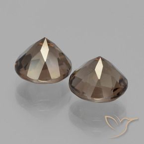 3.70 ct natürliche Mittel-Dunkelbraun Rauchquarz-Edelsteine, Runden, VS
