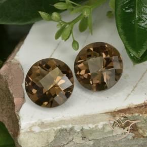 3.67 ct natürliche Mittel-Dunkelbraun Rauchquarz-Edelsteine, Runden, VS