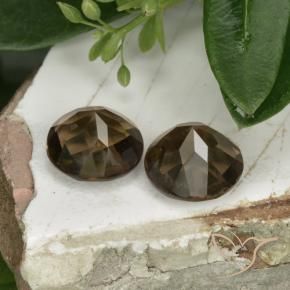 3.67 ct natürliche Mittel-Dunkelbraun Rauchquarz-Edelsteine, Runden, VS