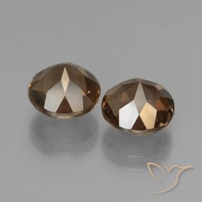 3.61 ct natürliche Schokoladenbraun Rauchquarz-Edelsteine, Runden, VS