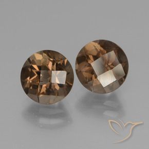 3.54 ct natürliche Mittel braun Rauchquarz-Edelsteine, Runden, VS-SI