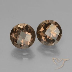 3.48 ct natürliche Lebkuchen braun Rauchquarz-Edelsteine, Runden, VS-SI