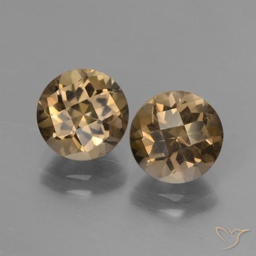 3,58 ct natürliche brauner Rauchquarz-Edelsteine, Rundschliff, VS